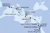 Marseille,Civitavecchia,Katakolon,Heraklion,Suez Canal North,Suez Canal South,Aqaba,Sharm El-Sheikh,Safaga