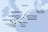 Rotterdam,Rotterdam,Le Havre,Southampton,Falmouth,St Peter Port,Hamburg