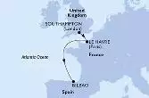 Southampton,Le Havre,Bilbao