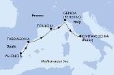 Valencia,Tarragona,Toulon,Genoa,Civitavecchia