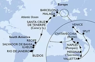 Italy,Croatia,Malta,Spain,Brazil
