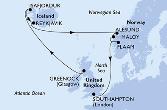 Greenock,Isafjordur,Reykjavik,Reykjavik,Alesund,Maloy,Flaam,Southampton
