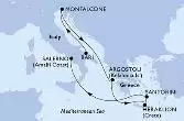 Bari,Monfalcone,Cefalonia,Heraklion,Santorini,Salerno