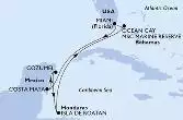 Miami,Costa Maya,Cozumel,Isla de Roatan,Ocean Cay,Miami