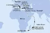 South Africa,Reunion,Mauritius,Egypt,Cyprus,Greece,Italy