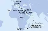 Durban,La Possession,Port Louis,Port Louis,Jeddah,Safaga,Aqaba,Suez Canal South,Suez Canal North,Naples