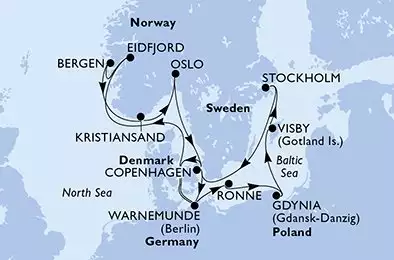 Germany,Norway,Denmark,Poland,Sweden