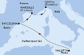 Valletta,Barcelona,Marseille,Genoa