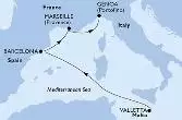 Valletta,Barcelona,Marseille,Genoa