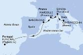 Civitavecchia,Genoa,Marseille,Barcelona,Funchal
