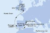 Palma de Mallorca,Barcelona,Valencia,Lisbon,Southampton
