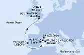 Palma de Mallorca,Barcelona,Valencia,Lisbon,Southampton