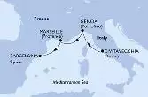 Civitavecchia,Genoa,Marseille,Barcelona
