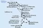 Bridgetown,Kingstown,Saint George,Castries,Fort de France,Pointe-a-Pitre,Philipsburg,St John s,Basseterre,Roseau,Fort de France,Pointe-a-Pitre,Castries,Bridgetown
