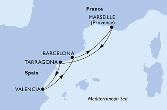 Marseille,Tarragona,Valencia,Barcelona,Marseille