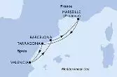 Marseille,Tarragona,Valencia,Barcelona,Marseille