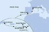 Barcelona,Gibraltar,St John s,Philipsburg,Basseterre,La Romana