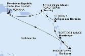 La Romana,Catalina Island,Bridgetown,Fort de France,St John s,Road Town,La Romana