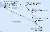 La Romana,Catalina Island,Bridgetown,Fort de France,St John s,Virgin Gorda,La Romana