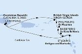 La Romana,Catalina Island,Virgin Gorda,Philipsburg,Basseterre,St John s,La Romana
