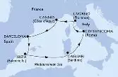 Cagliari,Civitavecchia,Livorno,Cannes,Barcelona,Ibiza,Cagliari