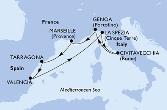 Valencia,La Spezia,Civitavecchia,Genoa,Marseille,Tarragona,Valencia