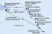 Fort de France,Pointe-a-Pitre,Road Town,La Romana,Samana Bay,Virgin Gorda,Basseterre,Philipsburg,Catalina Island,La Romana,Catalina Island,Bridgetown,Fort de France