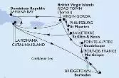 Fort de France,Pointe-a-Pitre,Road Town,La Romana,Samana Bay,Virgin Gorda,Philipsburg,Basseterre,Catalina Island,La Romana,Catalina Island,Bridgetown,Fort de France