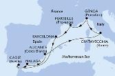Barcelona,Cadiz,Cadiz,Malaga,Alicante,Civitavecchia,Genoa,Marseille,Barcelona