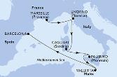 Marseille,Livorno,Cagliari,Palermo,Valletta,Barcelona