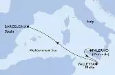 Palermo,Valletta,Barcelona