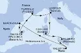 Valletta,Barcelona,Palma de Mallorca,Marseille,Livorno,Cagliari,Palermo,Valletta