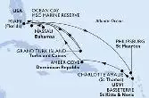 Miami,Philipsburg,Basseterre,Charlotte Amalie,Amber Cove,Miami,Nassau,Ocean Cay,Grand Turk Island,Miami