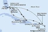 Miami,Philipsburg,St John s,Charlotte Amalie,Puerto Plata,Miami,Nassau,Ocean Cay,Puerto Plata,Miami