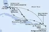 Miami,Philipsburg,St John s,Charlotte Amalie,Puerto Plata,Miami,Nassau,Ocean Cay,Puerto Plata,Miami
