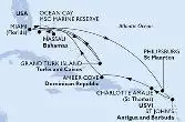 Miami,Nassau,Ocean Cay,Grand Turk Island,Miami,Philipsburg,St John s,Charlotte Amalie,Amber Cove,Miami