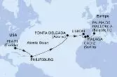 Miami,Philipsburg,Ponta Delgada,Lisbon,Cadiz,Malaga,Palma de Mallorca