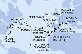 Livorno,Marseille,Barcelona,Alicante,Gibraltar,Cadiz,Casablanca,Las Palmas de G.Canaria,Funchal,Ponta Delgada,Ponta Delgada,Boston,Boston,New York,Miami
