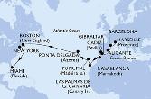 Marseille,Barcelona,Alicante,Gibraltar,Cadiz,Casablanca,Las Palmas de G.Canaria,Funchal,Ponta Delgada,Ponta Delgada,Boston,Boston,New York,Miami