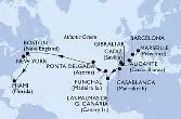 Marseille,Barcelona,Alicante,Gibraltar,Cadiz,Casablanca,Las Palmas de G.Canaria,Funchal,Ponta Delgada,Ponta Delgada,Boston,Boston,New York,Miami