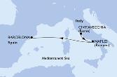 Civitavecchia,Naples,Barcelona
