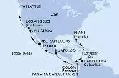 Miami,Cartagena,Colon,CTB-Panama Canal,BLB-Panam Canal,Huatulco,Cabo San Lucas,San Diego,Los Angeles,Seattle