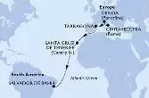 Civitavecchia,Genoa,Tarragona,Santa Cruz de Tenerife,Salvador