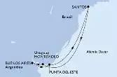 Santos,Montevideo,Buenos Aires,Punta Del Este,Santos