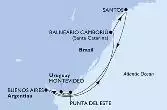 Santos,Montevideo,Punta Del Este,Buenos Aires,Balneario Camboriu,Santos
