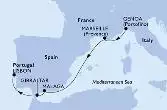 Italy,France,Spain,Gibraltar,Portugal