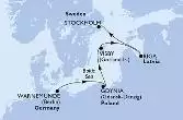 Warnemunde,Gdynia,Visby,Riga,Stockholm