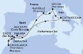 Alicante,Civitavecchia,Genoa,Marseille,Malaga,Casablanca,Cadiz,Gibraltar,Alicante