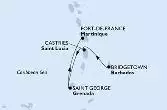 Bridgetown,Castries,Saint George,Fort de France