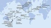 Valparaiso,Hanga Roa,Bounty Bay Passage,Papeete,Papeete,Moorea,Aitutaki,Rarotonga,Bay of Islands,Auckland,Tauranga,Christchurch,Dunedin,Cruising Milford Sound,Hobart,Hobart,Sydney,Sydney,Noumea,Luganville,Apia,Pago Pago,Honolulu,Hilo,Los Angeles,Cabo San Lucas,Puntarenas,BLB-Panam Canal,CTB-Panama Canal,Ocho Rios,Road Town,Philipsburg,Las Palmas de G.Canaria,Palma de Mallorca,Naples,Civitavecchia,Genoa